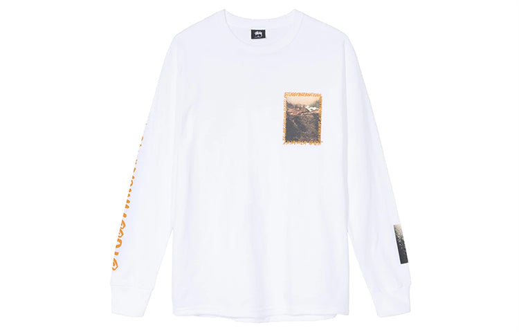 Stussy Great Outdoors Ls Tee Classic Poster Long Sleeves Unisex White 1994492-WHITE