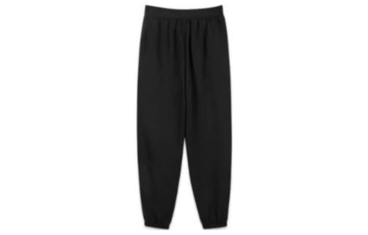 (WMNS) Skechers Warm Fleece-Lined Tapered Casual Pants 'Black White Navy' L422W134