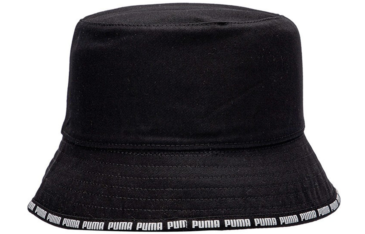 PUMA Embroidered LOGO Casual Sports Double Sided Fisherman's hat Black 023432-01