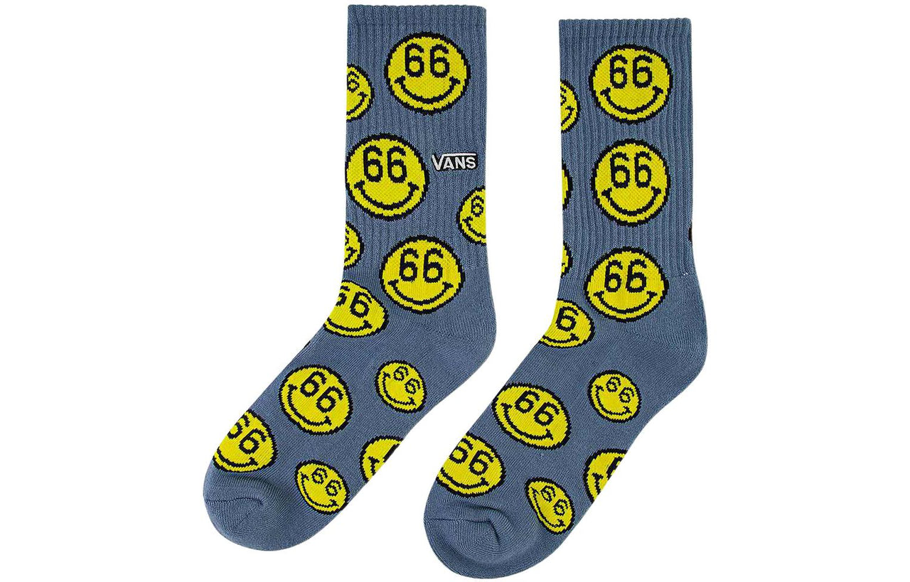 Vans 66 Smiley Crew Socks 'Blue Yellow' VN0A5KIIHKC