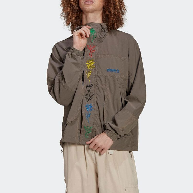 adidas x Sean Wotherspoon Hooded logo Jacket 'Brown' HI3297