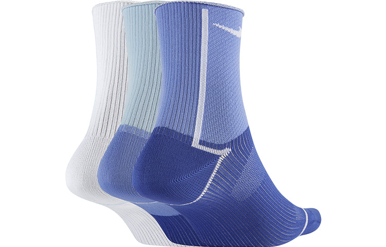 Nike Everyday Plus Lightweight Dri-FIT 3 'White Light Blue Dark Blue' CK6021-905