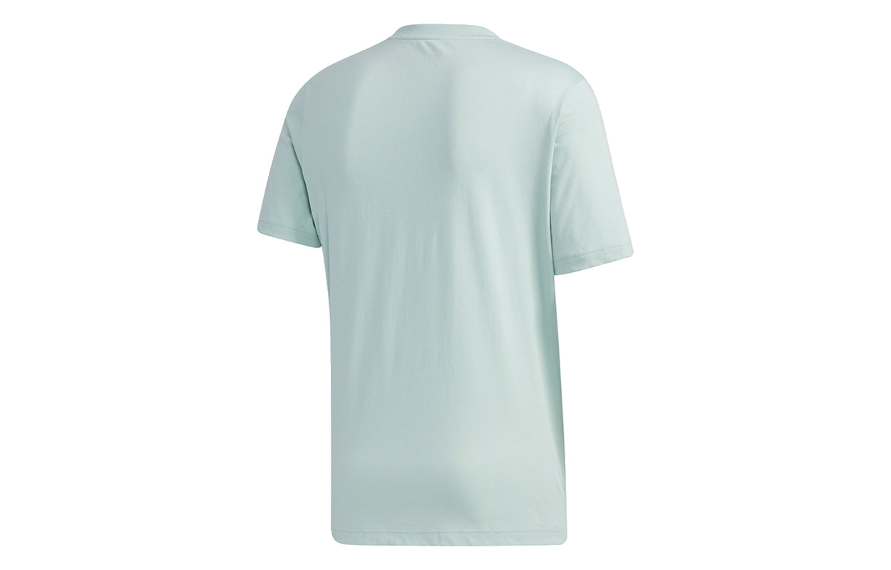 adidas neo M ESNTL LOGO T logo Printing Sports Short Sleeve Light Green GJ8931