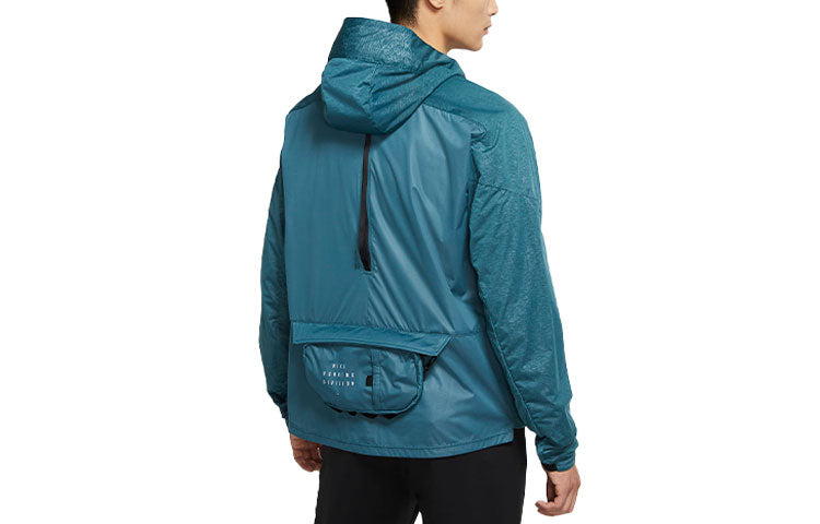 Nike Pinnacle Run Division hooded Sports Running Jacket Green DA0417-393