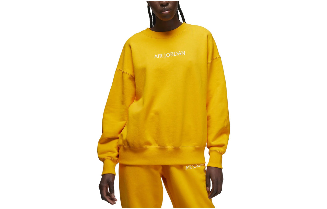 (WMNS) Air Jordan Crew Sweatshirt 'Yellow' DQ4649-705
