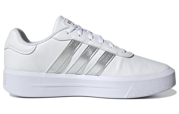(WMNS) adidas Neo Court Platform Shoes 'White Silver Metallic' GV8996