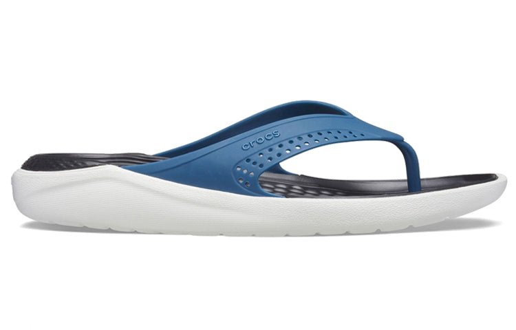Crocs LiteRide Outdoor Beach Flip-Flops Black Blue 205182-4SB