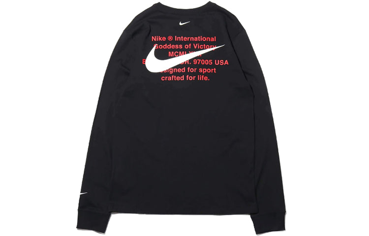 Nike Casual Sports Round Neck Long Sleeves Black CK2260-010
