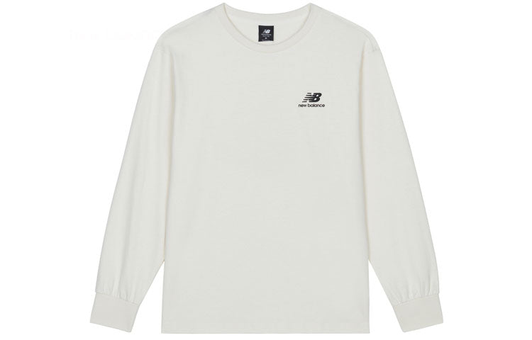 New Balance Men's New Balance Logo Printing Sports Round Neck White AMT13351-IV
