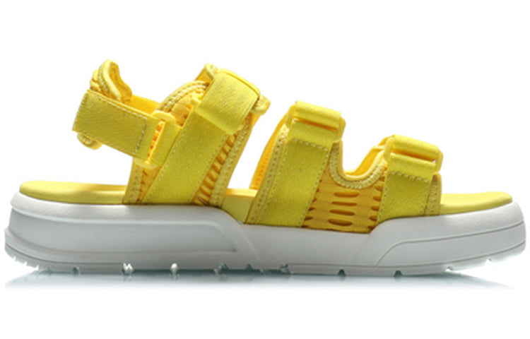 (WMNS) Li-Ning Slippers 'Yellow White' AGUN012-12
