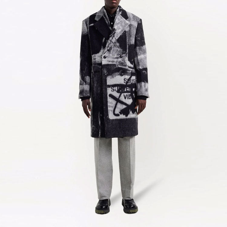 Off-White Tomek Double-Breasted Coat 'Multicolor' OMER031F21FAB0018400