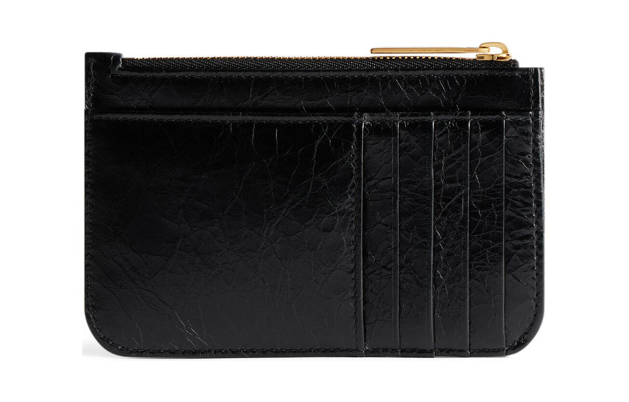 (WMNS) Balenciaga Monaco Long Coin And Card Holder With Flap 'Black' 7654202AAXB1000