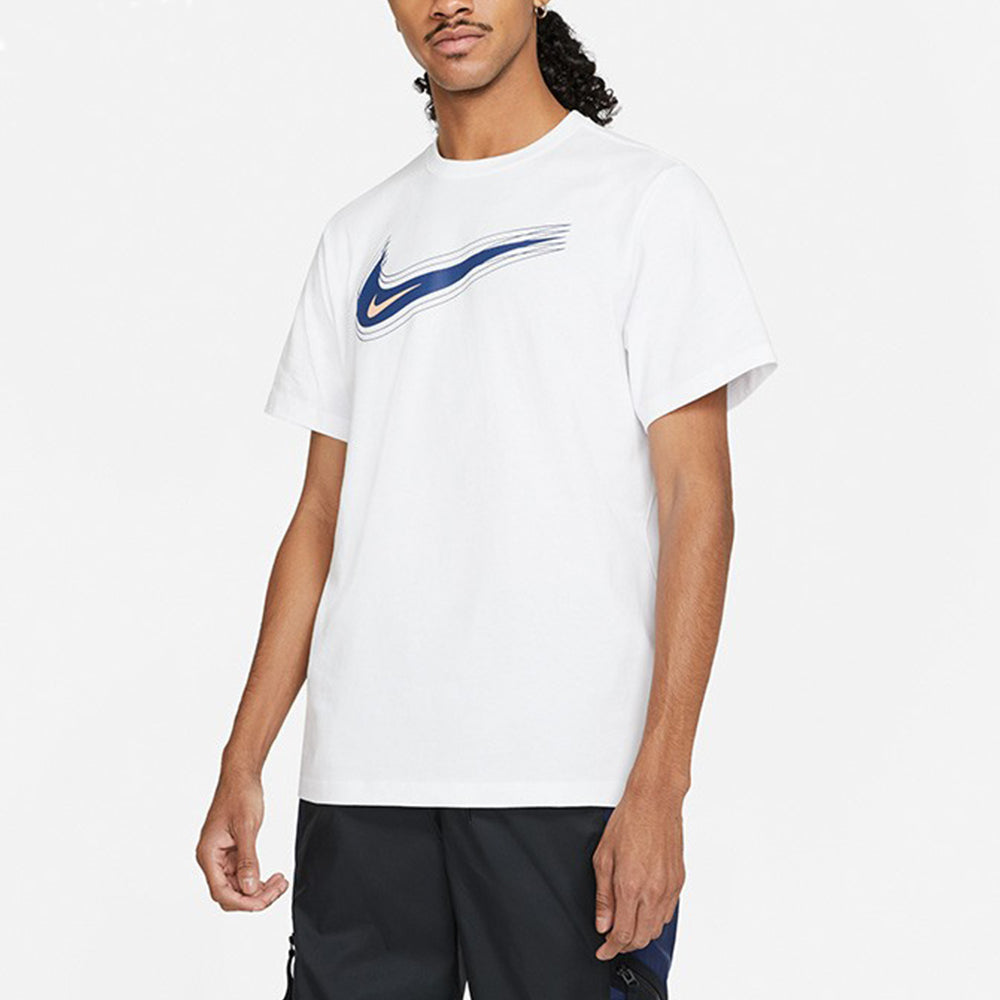 Men's Nike As Nsw Tee Swoosh 12 Month Casual Sports Breathable Logo Short Sleeve White T-Shirt DB6471-100