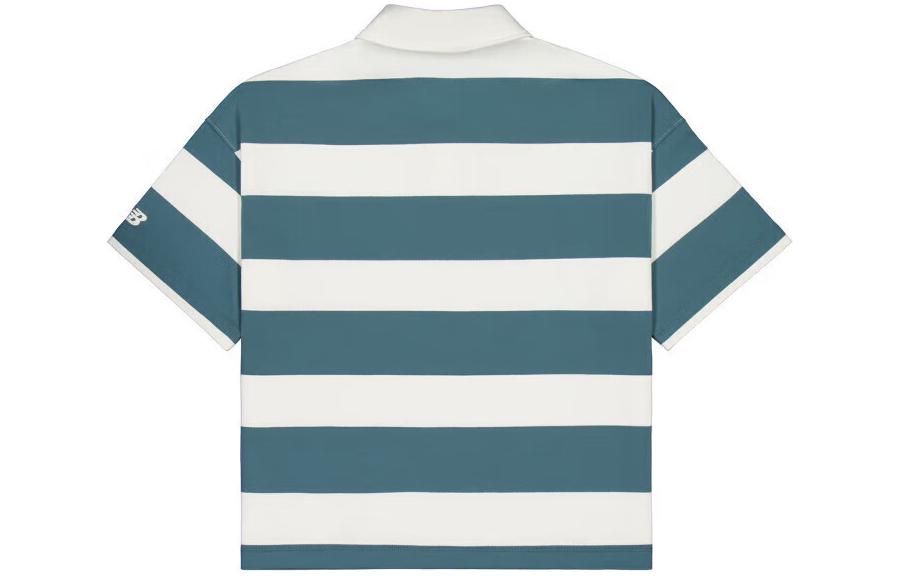 (WMNS) New Balance Striped Polo Shirt Asia Sizing 'Green' NFE22412-GRN