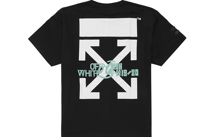 Off-White FW19 Waterfall S/S Over TeeBlack Multicolor OMAA038E191850151088