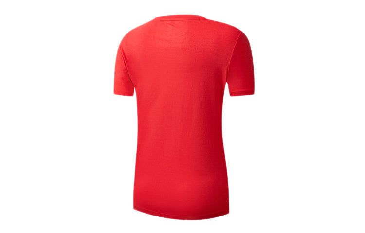 (WMNS) FILA Alphabet Logo Printing Round Neck Short Sleeve Red A11W011130F-RD