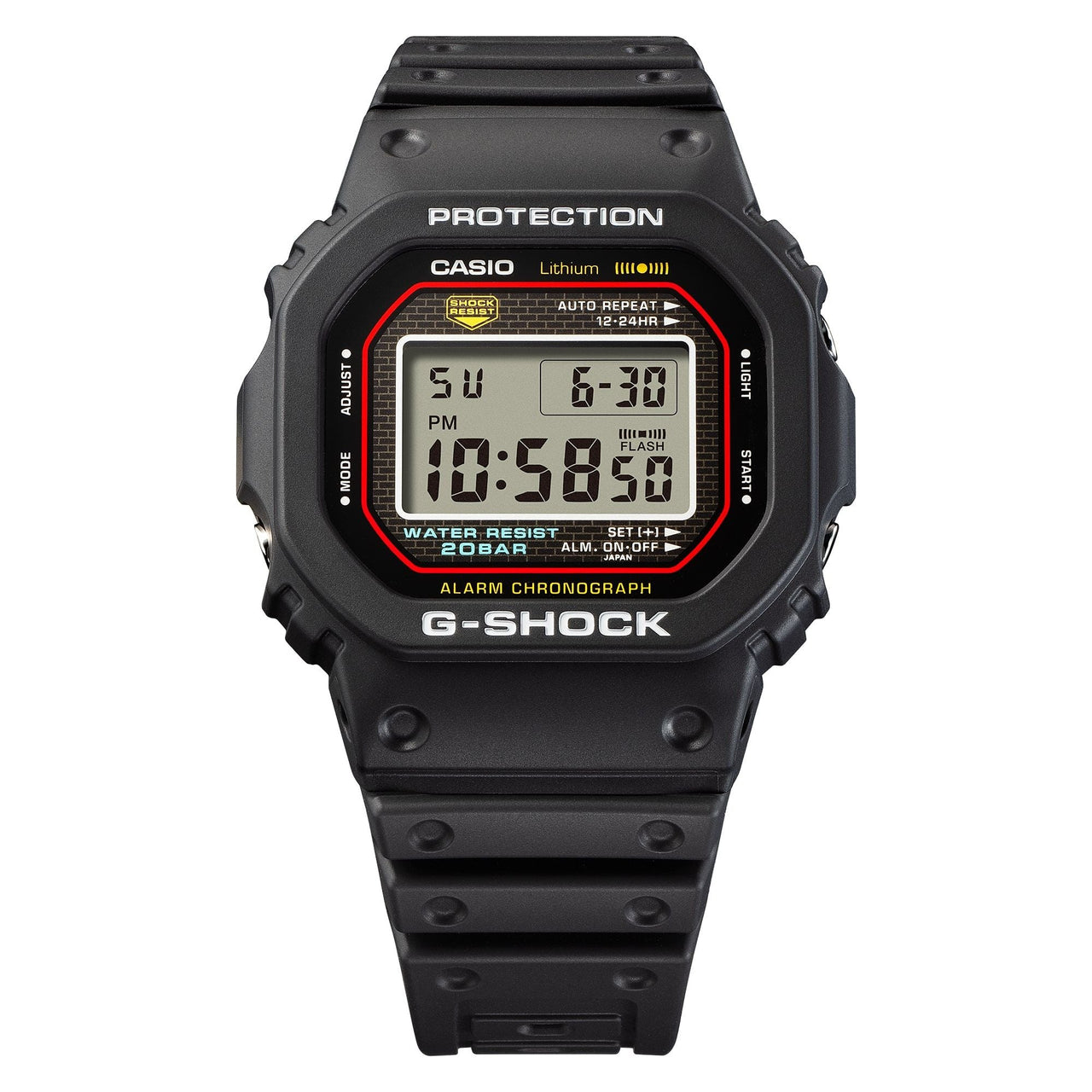 CASIO G-Shock 5000 Series Digital 'Black Red' DW-5000R-1A