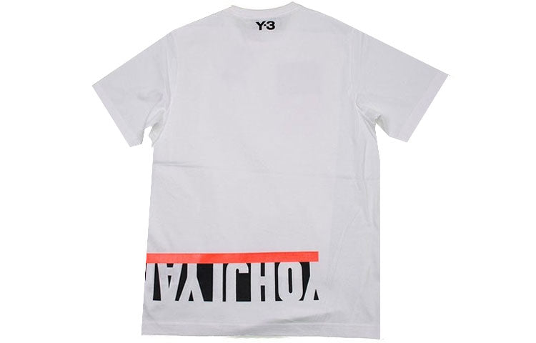 Y-3 Unisex Multi Block Graphic Tee Printing Short Sleeve White FN5728