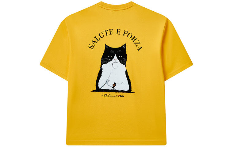 FILA x Pepe Shimada Unisex Printing Round-neck Yellow F11M123190F-YE