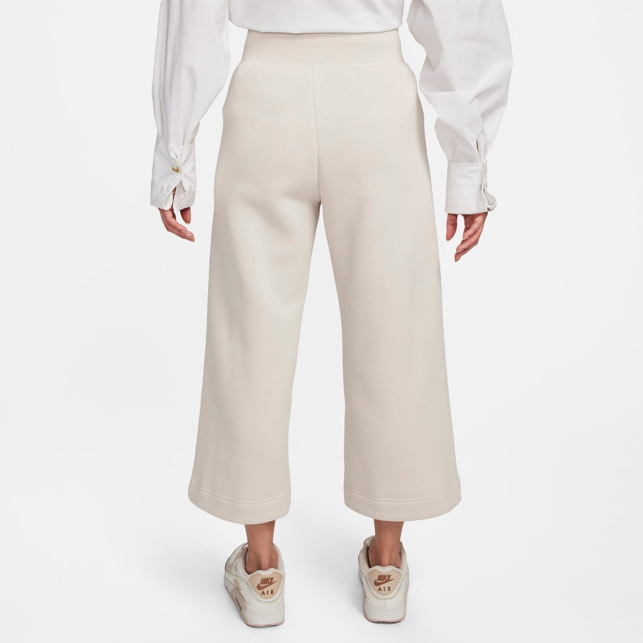 (WMNS) Nike High-Waisted Cropped Tracksuit Bottoms 'Beige' FB8417-104