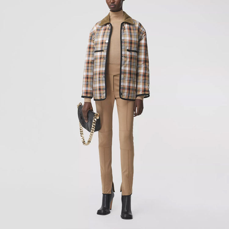 Burberry Sleeve Double Sided Logo Jacket White 80370381