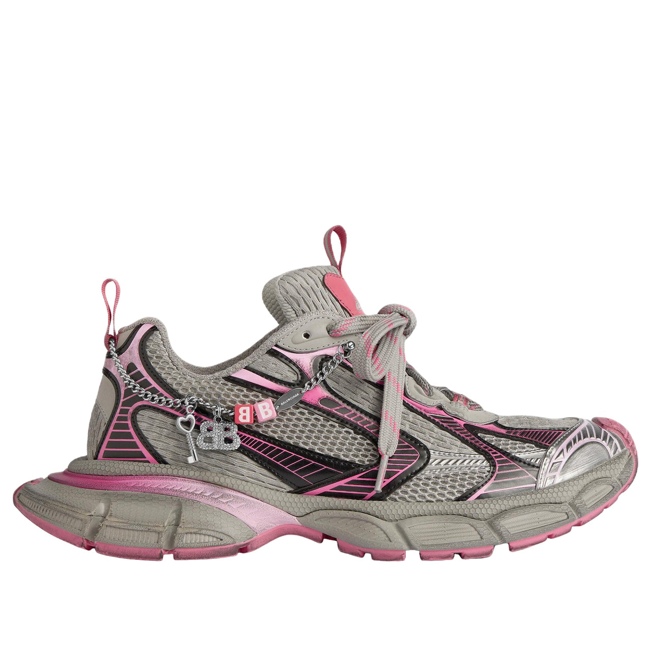 (WMNS) Balenciaga 3XL Gradient Sneaker With Charms 'Grey Pink' 734731W3XCS1550