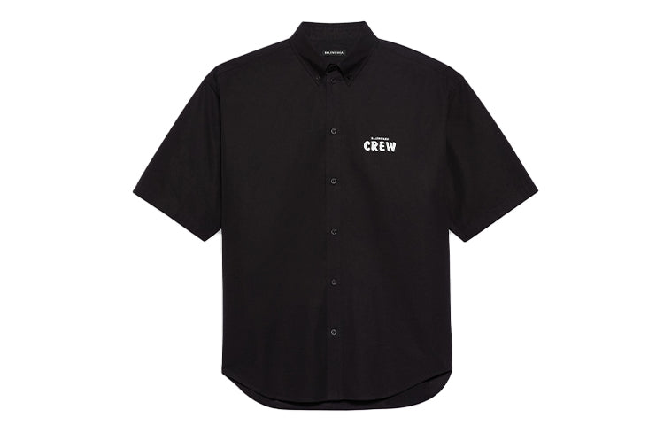 Balenciaga Crew Short Sleeve Shirt 'Black' 622251TIM391000