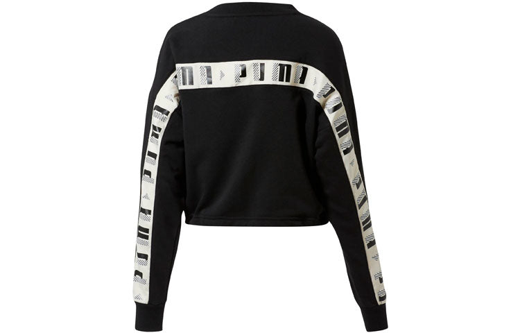 (WMNS) PUMA Knit Loose Pullover Black 578338-01