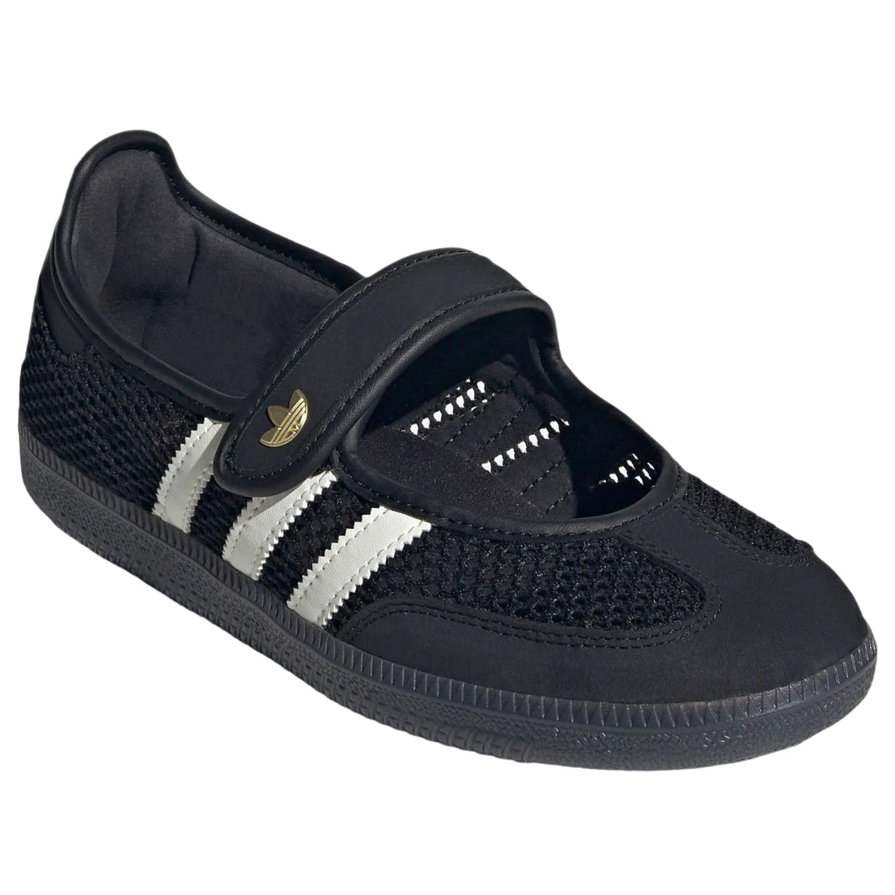 (WMNS) adidas Samba Jane 'Core Black Off White Gold Metallic' LA6830