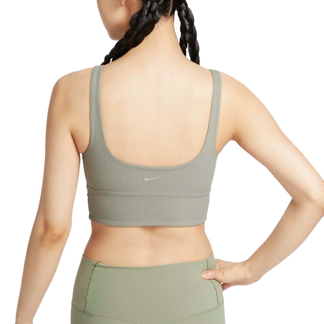 (WMNS) Nike Zenvy Rib Light-Support Padded Longline Sports Bra Asia Sizing 'Light Army' HF1543-320