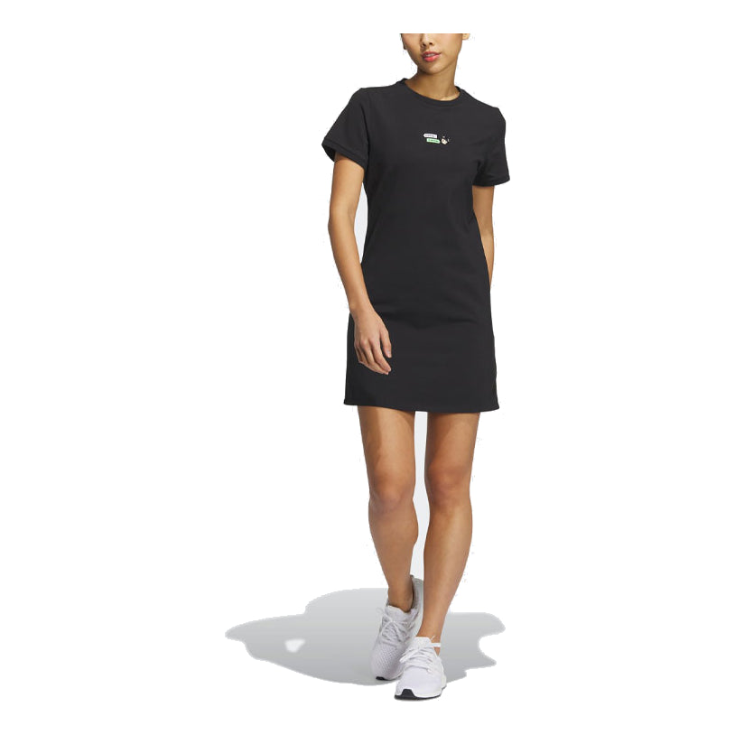 (WMNS) فستان أديداس جرافيكي "أسود" HY2866