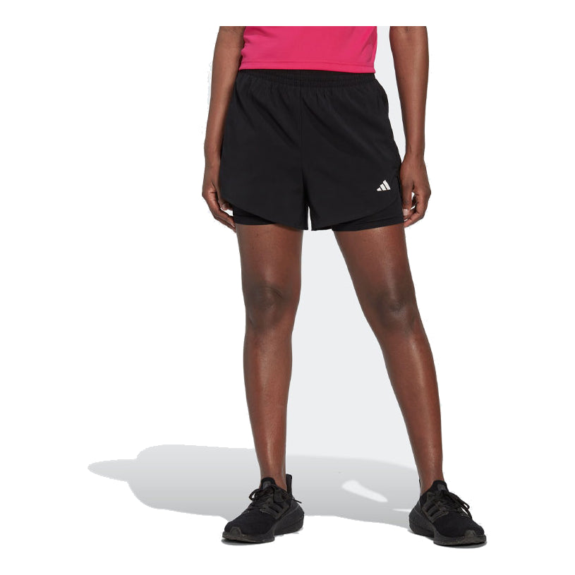 (WMNS) adidas AEROREADY Made for Training Minimal Two-in-One Shorts Asia Sizing 'Black' HN1044