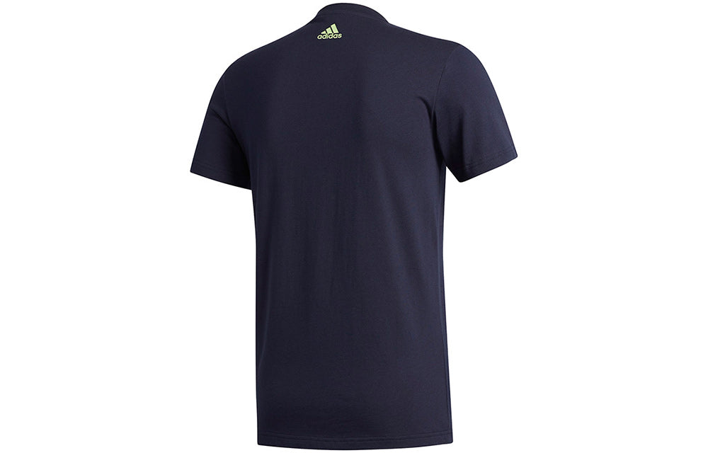 adidas Athleisure Casual Sports Round Neck Short Sleeve Navy Blue GI0055