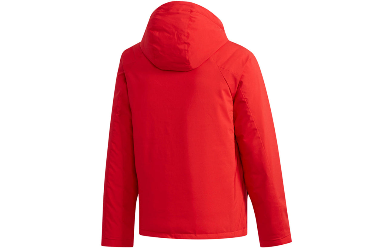 adidas 3stripes Down H Stay Warm raglan sleeve Sports hooded down Jacket Red DM1971