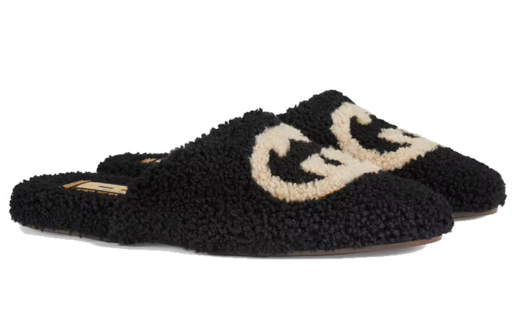 Gucci Slippers Interlocking G 'Black' 658797-D0L00-1046