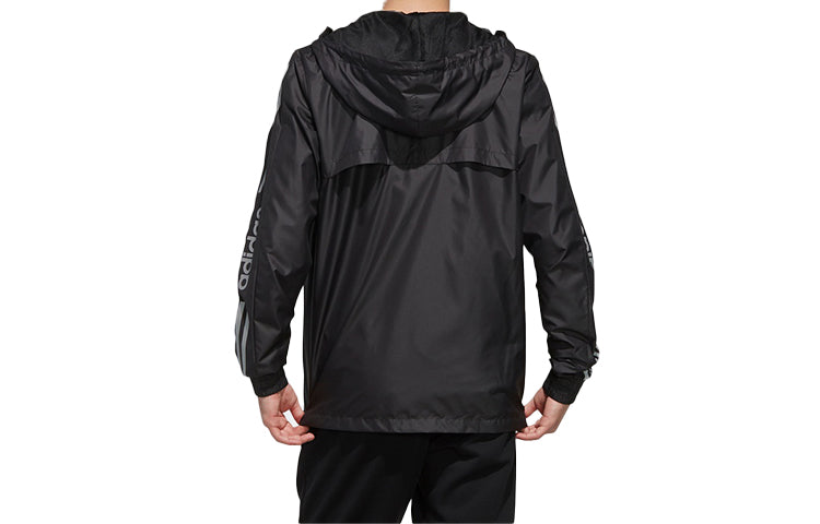 adidas neo M CE 3S WB Sports hooded Windbreaker Black EI4663