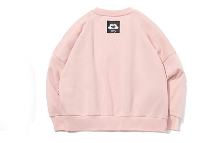 (WMNS) Li-Ning x Disney Crossover Loose Pullover Hoodie 'Pink Black' AWDQC28-3
