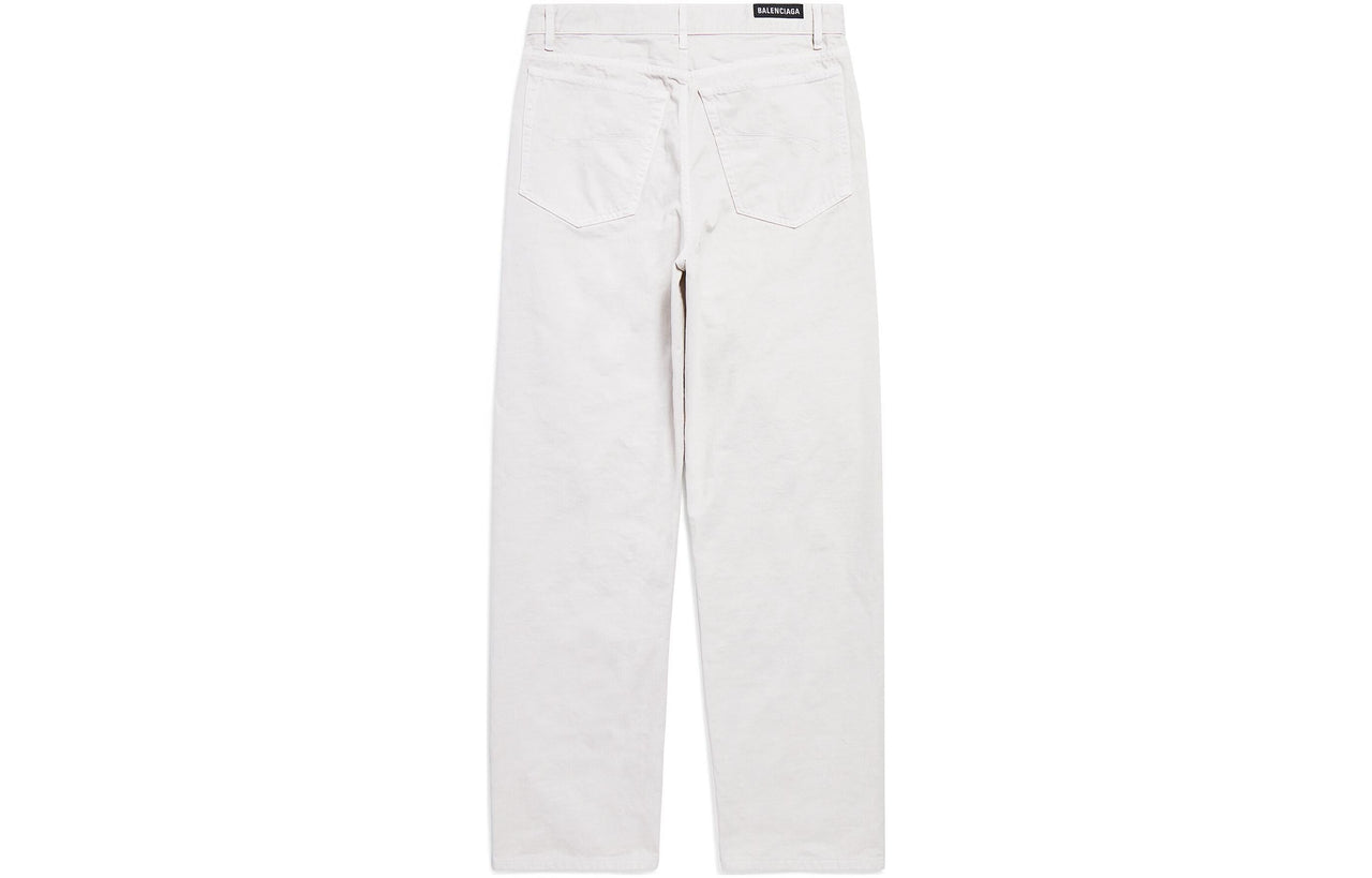 (WMNS) Balenciaga Loose Fit Jeans 'White Denim' 736540TNW039020