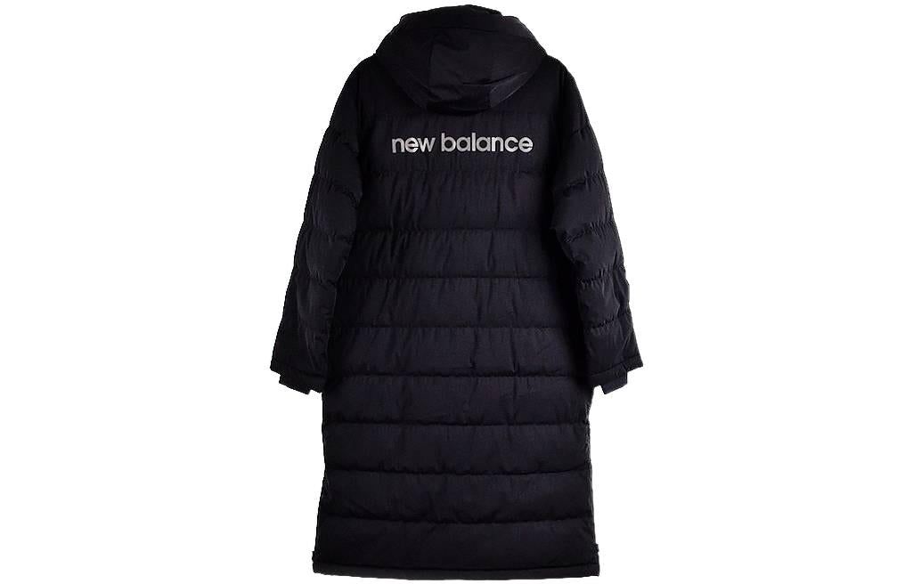 New Balance Casual Long Down Parka Asia Sizing 'Black White' NP846051-BK