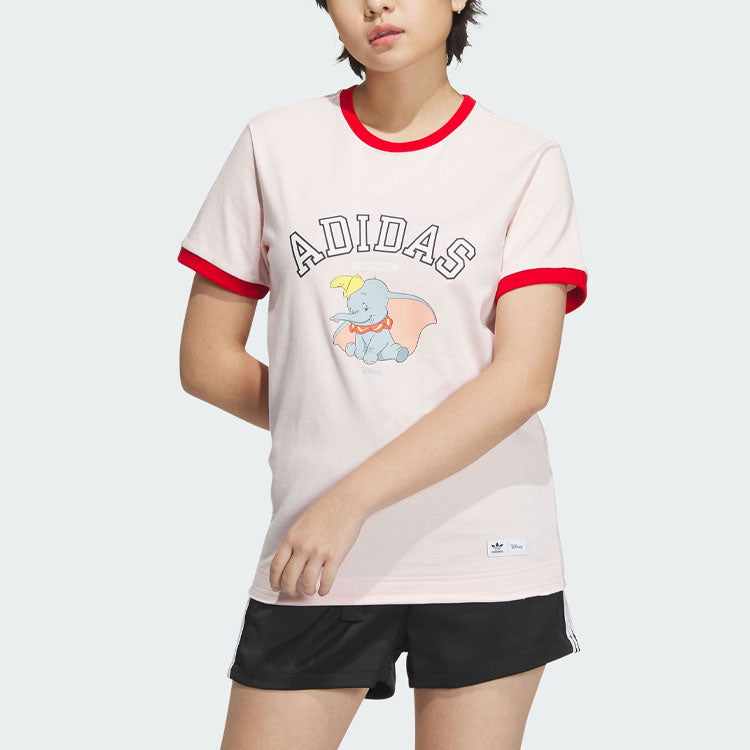 (WMNS) adidas originals x disney Logo T-Shirts 'Pink' IN1064