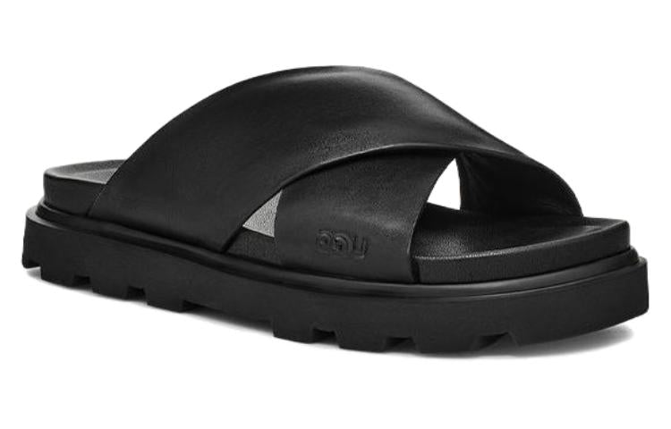 (WMNS) UGG Capitelle Crossband Sandal 'Black' 1152672-BLK