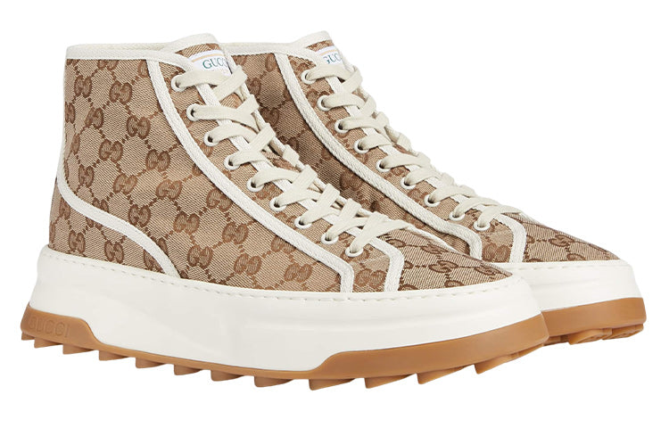Gucci Tennis 1977 High-Top Sneakers 'Tan White' 745999-20Q20-9745