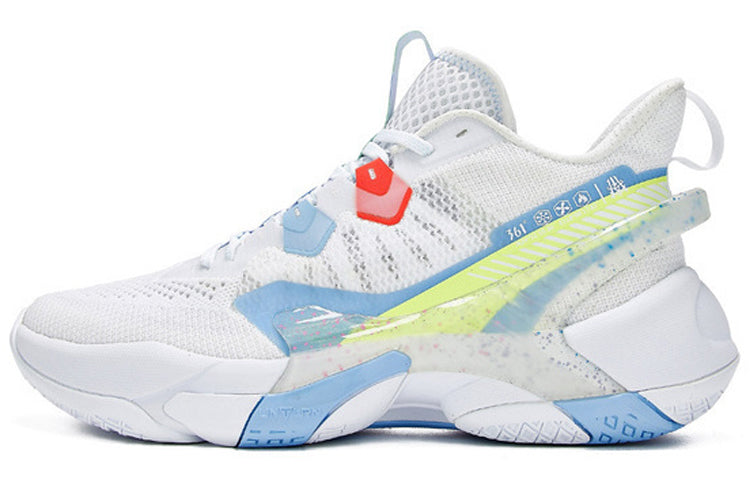 361 Degrees Basketball Shoes 'White Blue' 672021107-1
