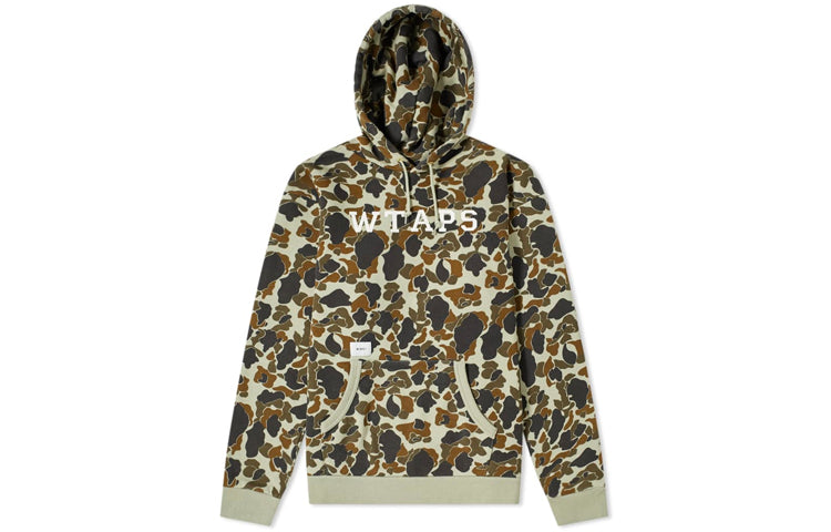 WTAPS Design Hooded College Sweatshirt Camou Men 182ATDT-CSM04S