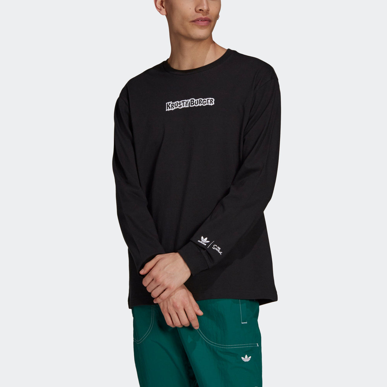 adidas originals Smps Kb Ls Tee Printing Sports Long Sleeves Black HA5819