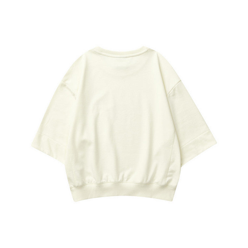 (WMNS) Skechers Letter Printed Round Neck Casual Sweater 'Beige' L323W014-00NA