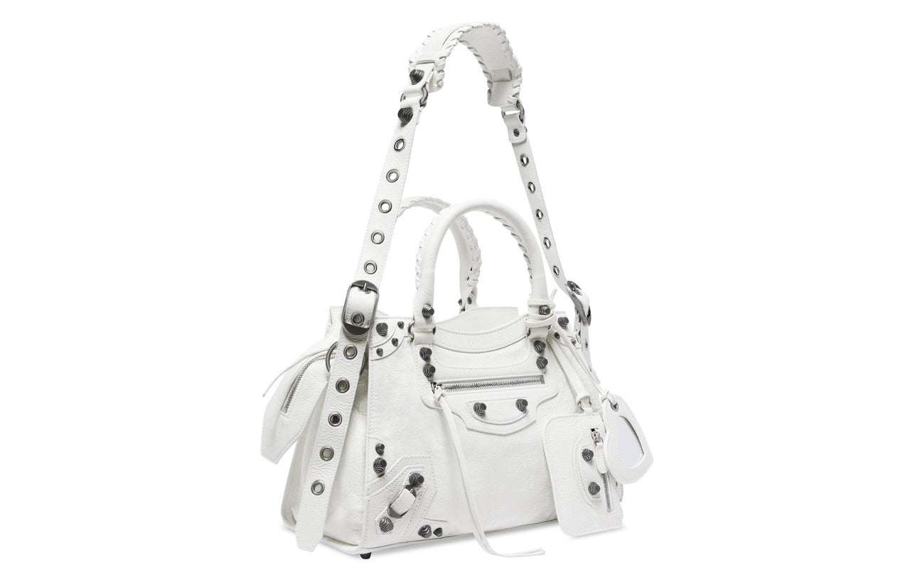 (WMNS) Balenciaga Neo Cagole City Small Handbag 'Optic White' 736046210B09104