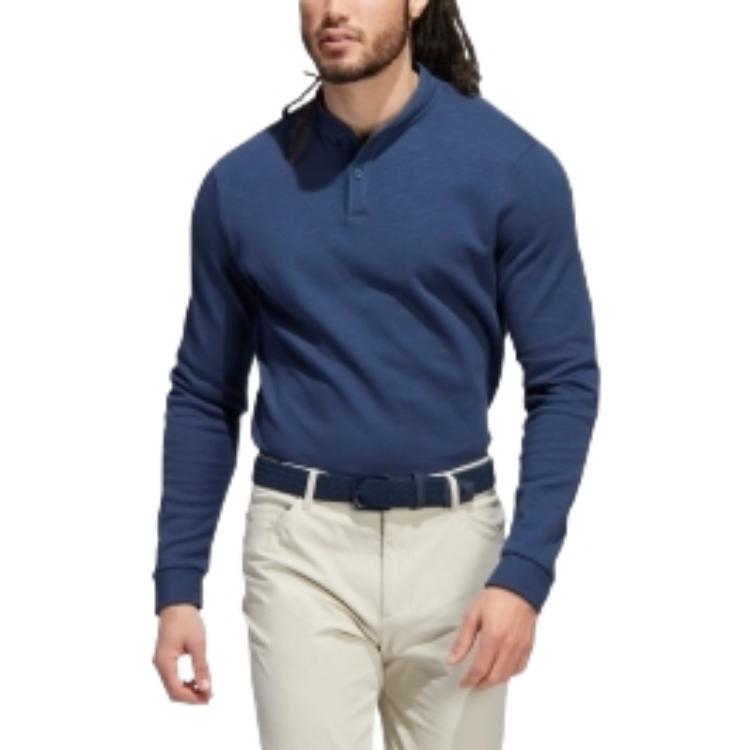adidas Golf Long Sleeves Button Long Sleeves Shirt Men's Navy Blue HF6613