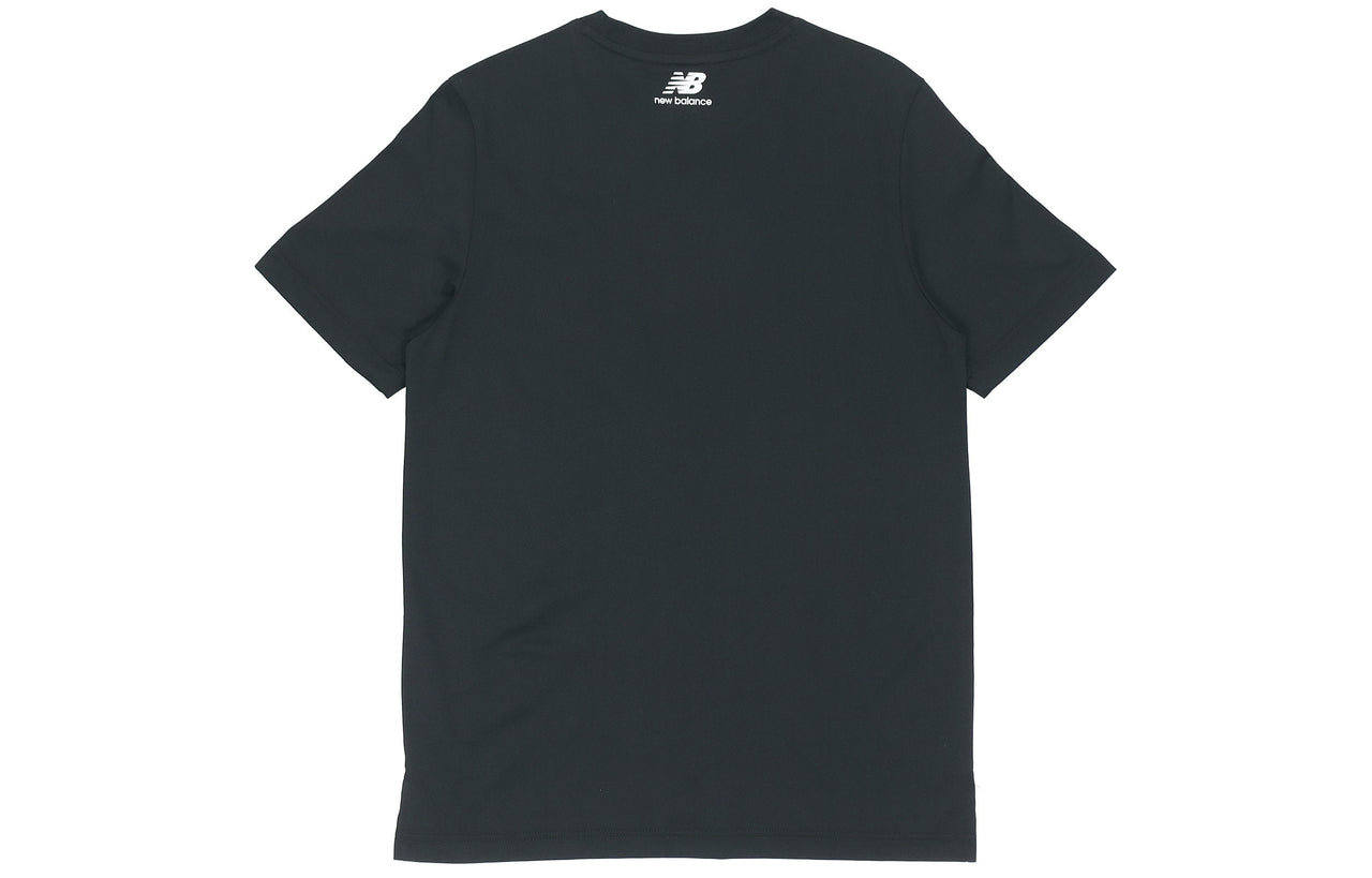 New Balance Athleisure Casual Sports Round Neck Short Sleeve Version Black NEA23031-BK