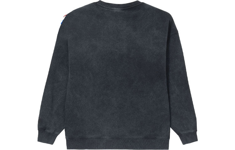 Li-Ning Sports Series Solid Color Sports Pullover Loose Round Neck 'Black' AWDS065-8